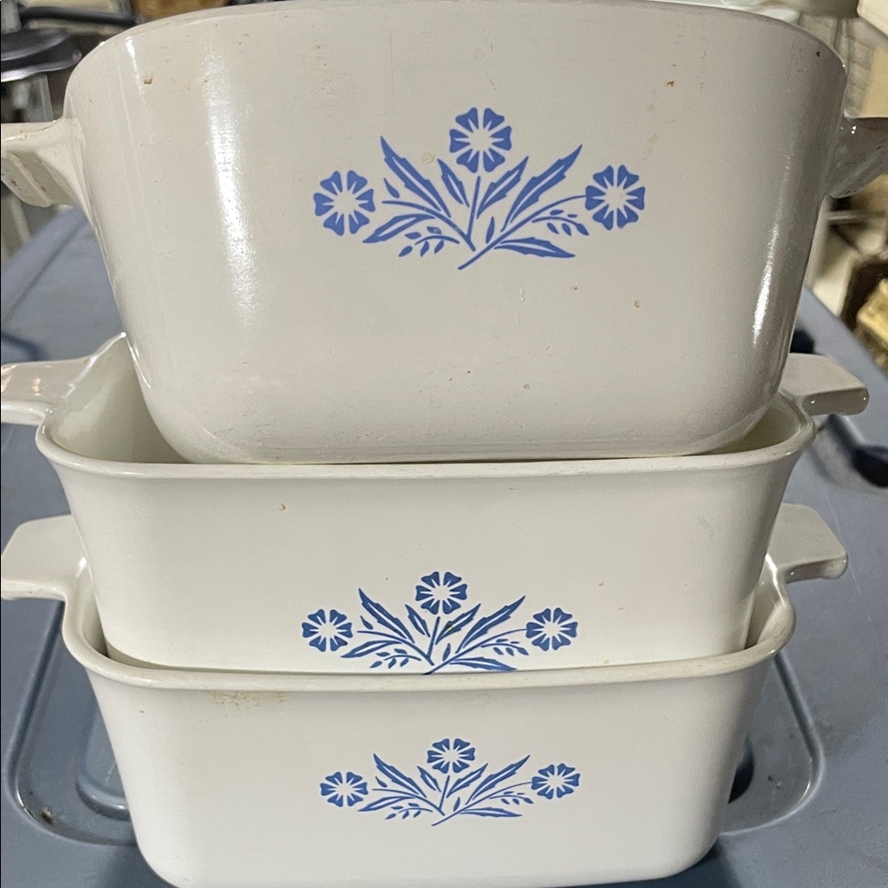 Vintage Corning ware set of three